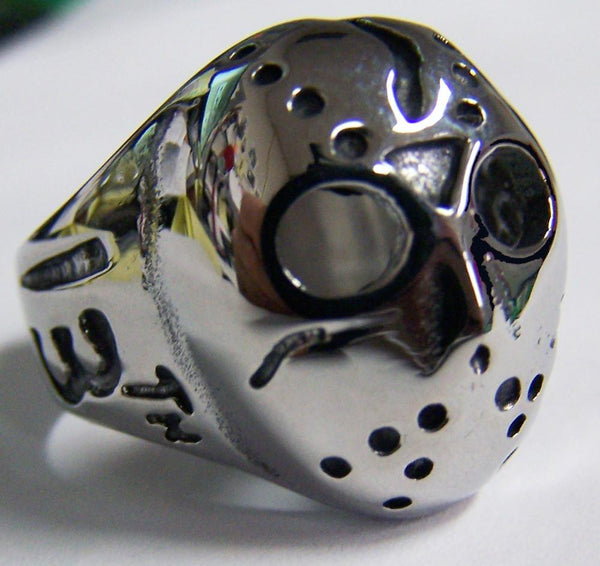 JASON MONSTER HOCKEY MASK STAINLESS STEEL BIKER RING