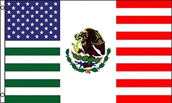 MEXICO AMERICAN FRIENDSHIP COMBO FLAG (3ft X 5ft) FLAG
