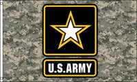 CAMOUFLAGE US ARMY STAR (3ft X 5ft) FLAG