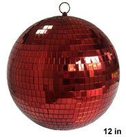 12 INCH RED COLOR MIRROR REFLECTION DISCO BALL