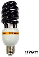 TWIST SPIRAL 15 WATT ENERGY SAVER BLACK LIGHT BULB