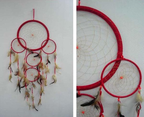 HUGE RED 36 INCH DREAMCATCHER