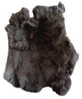 BLACK NATURAL RABBIT SKIN PELT