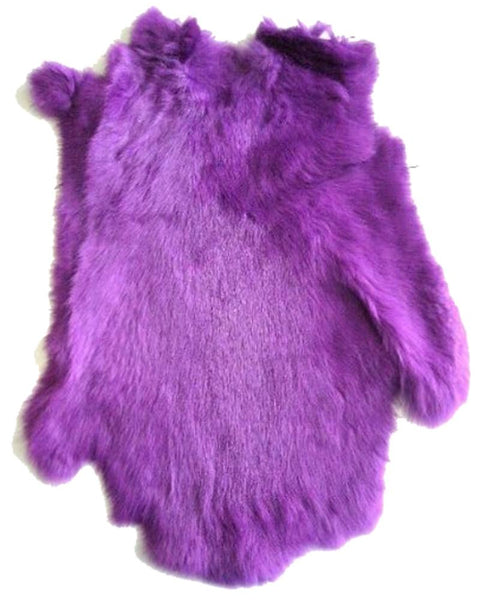 PURPLE COLOR RABBIT SKIN PELT