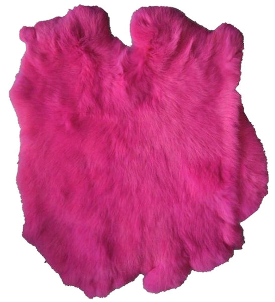 PINK DYED COLOR RABBIT SKIN PELT