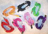 BRAIDED CLOTH PHONE CABLE CHARGING CORDS 6 FOOT