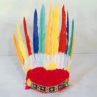 INDIAN CHIEF FEATHER HEAD BAND HEADDRESS