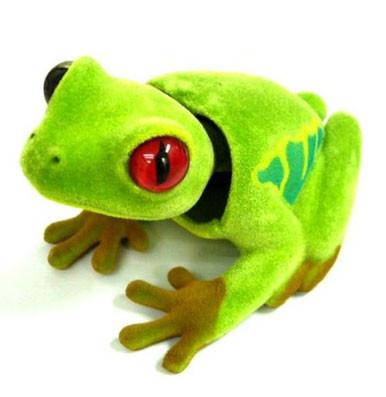 BOBBLE  HEAD MOVING GREEN FROGS