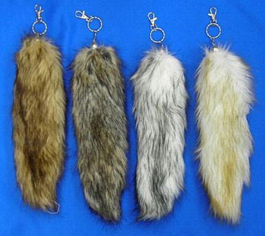 NATURAL FOX TAIL KEY CHAINS