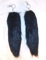 BLACK FOX TAIL KEY CHAINS