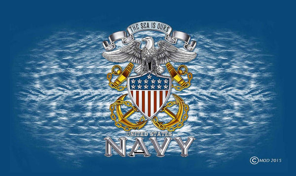 USA NAVY THE SEA IS OURS military (3ft X 5ft) FLAG