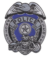 BIKER POLICE BADGE PATCH