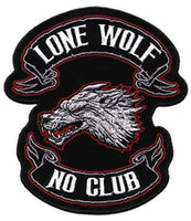 LONE WOLF NO CLUB PATCH