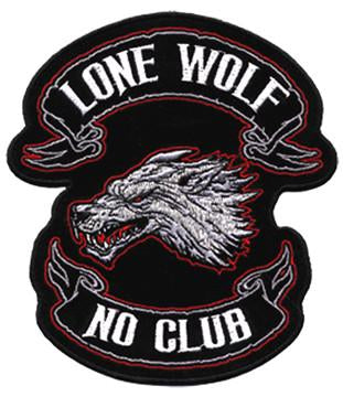 LONE WOLF NO CLUB PATCH