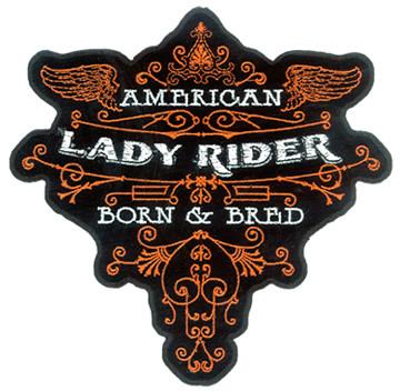 LADY BIKER BORN BREED EBRODIERED PATCH