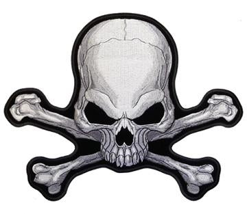 DELUXE SKULL X BONES EBRODIERED PATCH