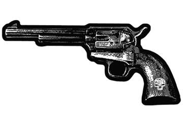 PISTOL EBRODIERED PATCH pointed left