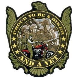 BIKER AND A VET PATCH