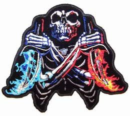 SKULL FLAME DAGGERS PATCH