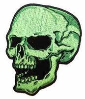 GREEN SKULL LEFT PATCH