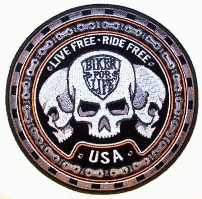 TRIO BIKER FOR LIFE  DELUXE PATCH