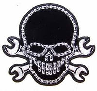BIKE CHAIN SKULL PATCH