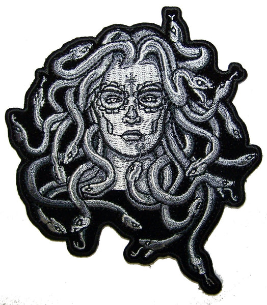 MEDUSA WOMEN WITH SNAKE HAIR EMBROIDERED PATCH 4 INCH