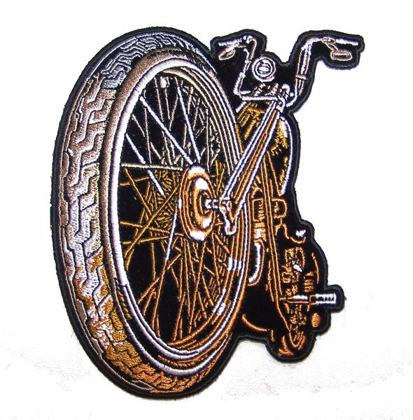 BIG WHEEL MOTORCYCLE BIKE 5 IN EMBROIDERED PATCH