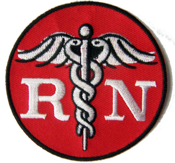MEDICAL RN NURSE CIRCLE EMBROIDERED PATCH