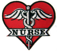 MEDICAL NURSE HEART EMBROIDERED PATCH