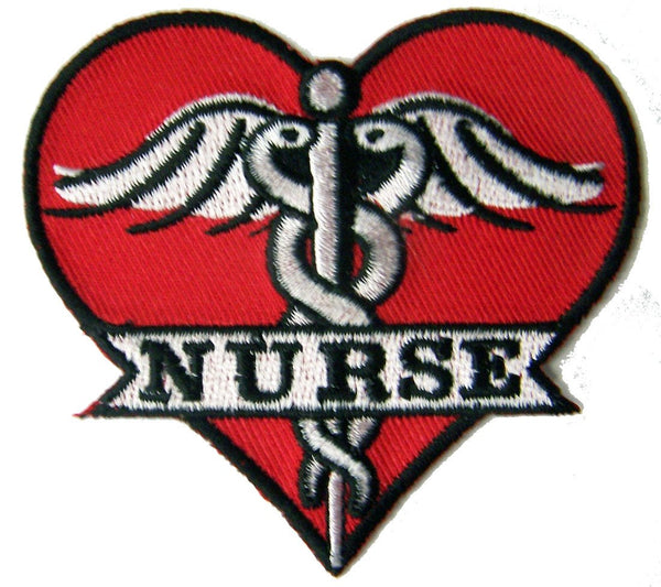 MEDICAL NURSE HEART EMBROIDERED PATCH