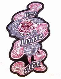 RHINESTONES LIVE LOVE RIDE PATCH