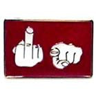 HELLO TO YOU MIDDLE FINGER HAT / JACKET PIN