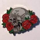 SKULL ROSES HAT / JACKET PIN