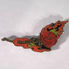FLAMING ROSE HAT / JACKET PIN