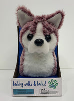 Walking Barking Cute Fluffy Toy Husky Dog with Batteries (sold by the piece or dozen)