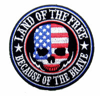 LAND OF THE FREE 4 IN EMBROIDERED PATCH