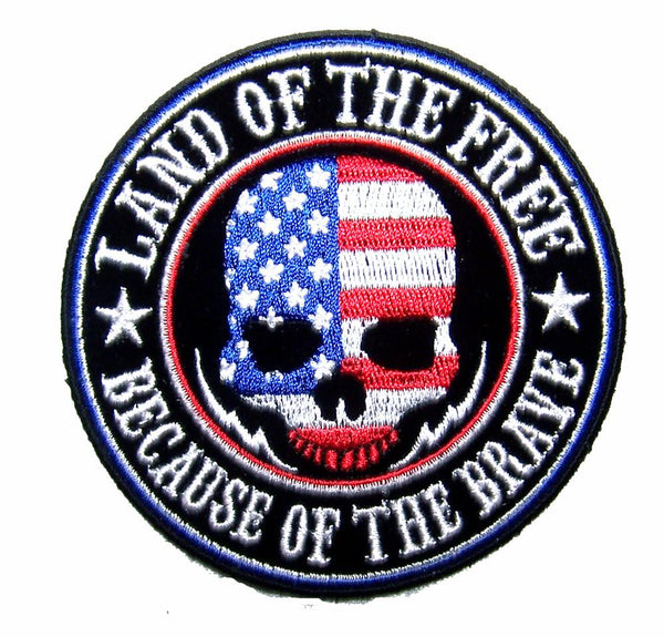 LAND OF THE FREE 4 IN EMBROIDERED PATCH