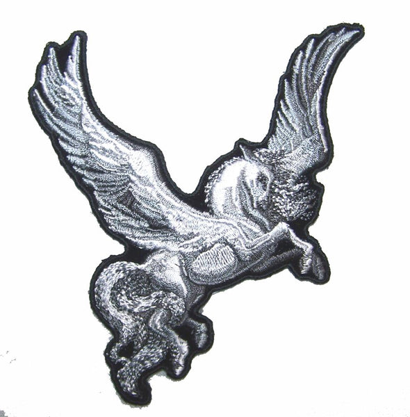 FLYING PEGASUS WITH WINGS 5 IN EMBROIDERED PATCH