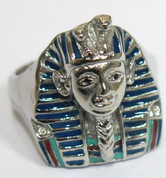 KING TUT STAINLESS STEEL BIKER RING