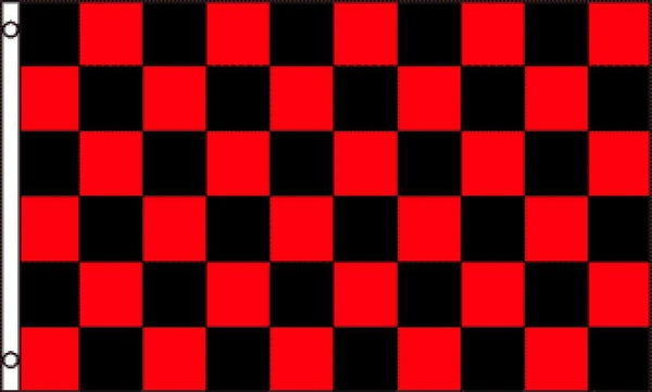 RED & BLACK CHECKERED RACING (2ft X 3ft) FLAG