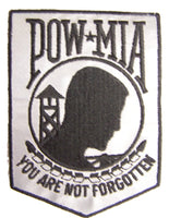 REFLECTIVE POW MIA MILITARY PATCH