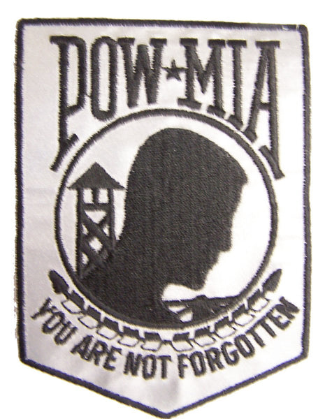 REFLECTIVE POW MIA MILITARY PATCH
