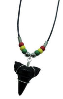 REGGAE BLACK SHARK TOOTH ROPE NECKLACE