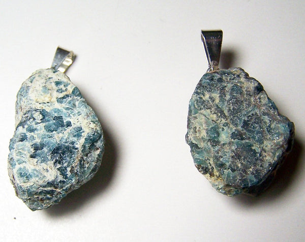APATITE ROUGH NATURAL MINERAL STONE PENDANT