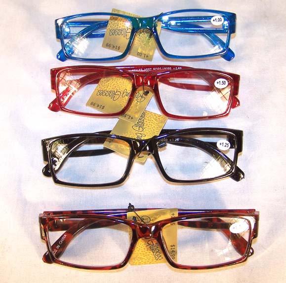 ASSTORTED PLASTIC FRAME CHEETER READERS