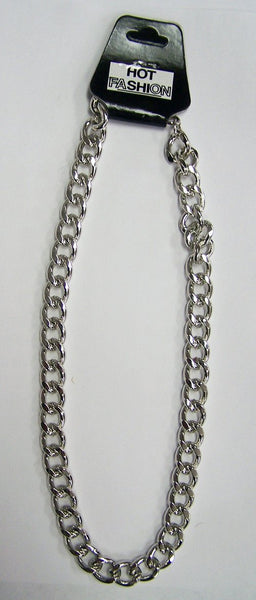 HEAVY MEN'S SILVER METAL LINK CHAIN NECKLACES