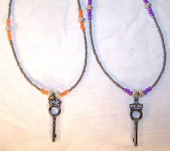 SKELETON KEY BEADED NECKLACE