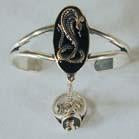 COBRA SLAVE BRACELET WITH RING ON CHAIN