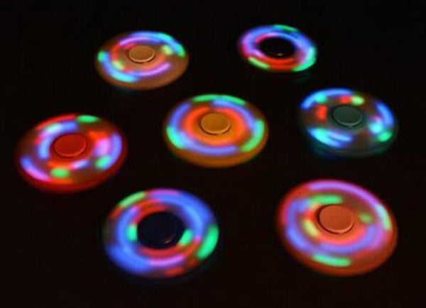 LIGHT UP 9 LED FINGER FIDGET HAND FLIP SPINNERS